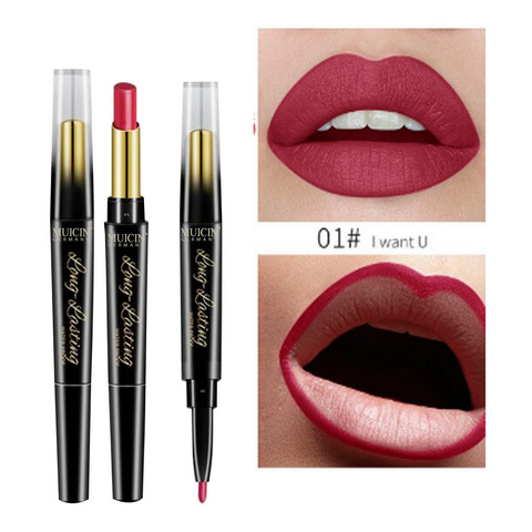 MUICIN - 2 In 1 Lipstick & Lip Liner - Seamless Lip Design