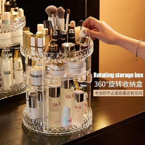 360 Transparent Makeup Storage Box