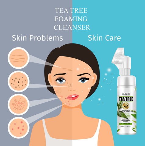 MUICIN - Tea Tree Bubble Foaming Facial Cleanser - Purifying Foam Magic
