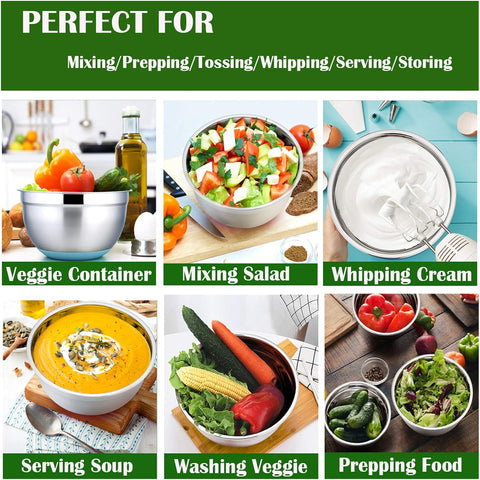 Home.Co - Stainless Steel Colourful 5pcs Bowl Set