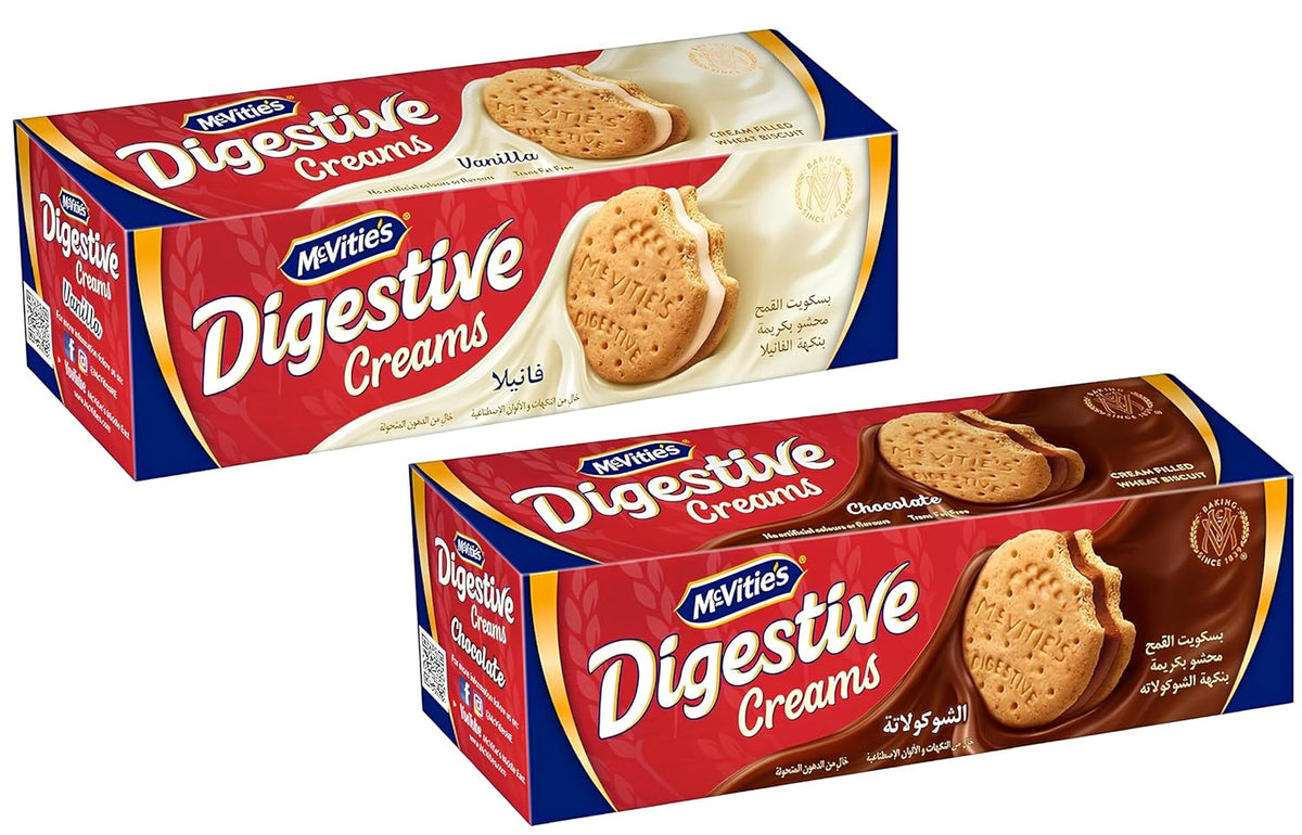 Mcvities Digestive Combo Pack (Vanilla Cream Biscuits | Chocolate Cream Biscuits