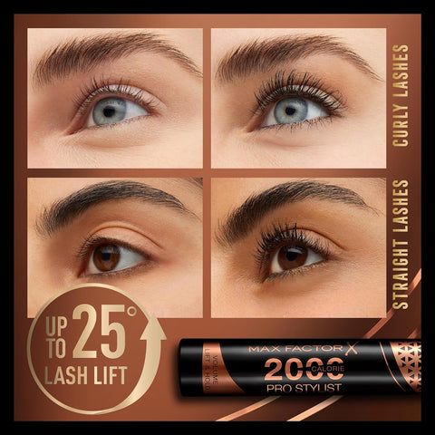 Max Factor 2000 Calorie Pro Stylist Mascara, Black, 9ml