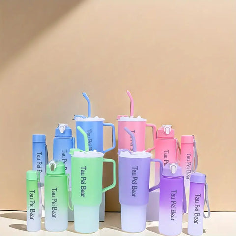 Home.Co - 3Pcs Tumbler + Bottles Set - Random Color