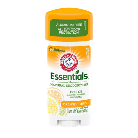 ARM & HAMMER DEODORANT STICK ESSENTIAL ORANGE CITRUS 2.5OZ/71GM