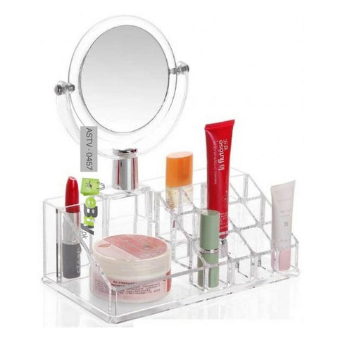 Home.Co - Acrylic Lipstick Cosmetic Organizer With Mirror