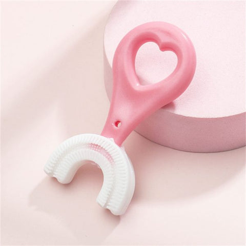 Home.Co- U Shaped Food Grade Silicon Baby Tooth Brush (Pink)