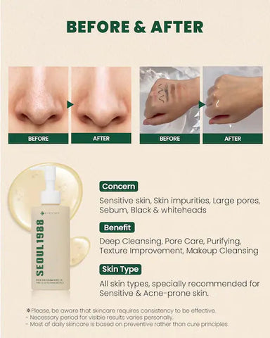 SEOUL 1988 Cleansing Oil Pine Cica 1% +Probiotics 200ml