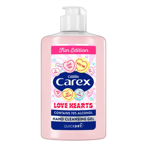 CAREX HAND GEL CLEANSING LOVE HEARTS 300ML