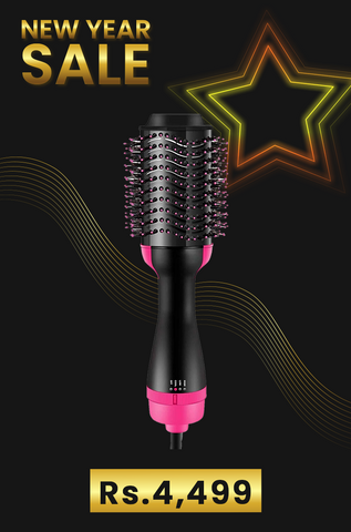 One Step 3 In 1 Hot Air Brush + Free Hair Tool Set - 01 Month Free Warranty