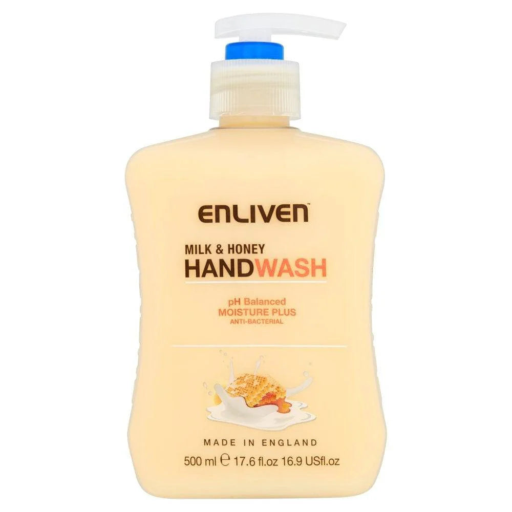 ENLIVEN HAND WASH ANTI-BACTERIAL MILK & HONEY 500ML