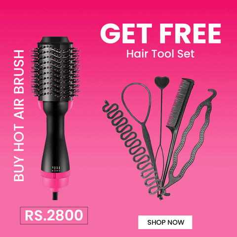 One Step 3 In 1 Hot Air Brush + Free Hair Tool Set - 01 Month Free Warranty
