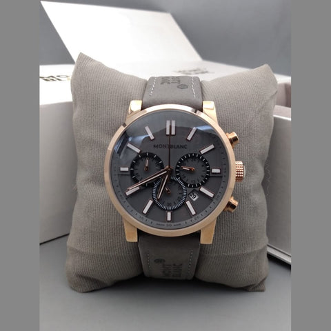 Mont Blanc Grey Strap Watch