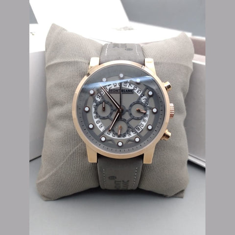 Mont Blanc Grey Strap Watch
