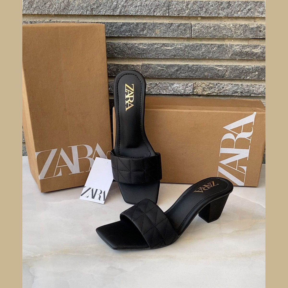 Zara Pearl Design Heel