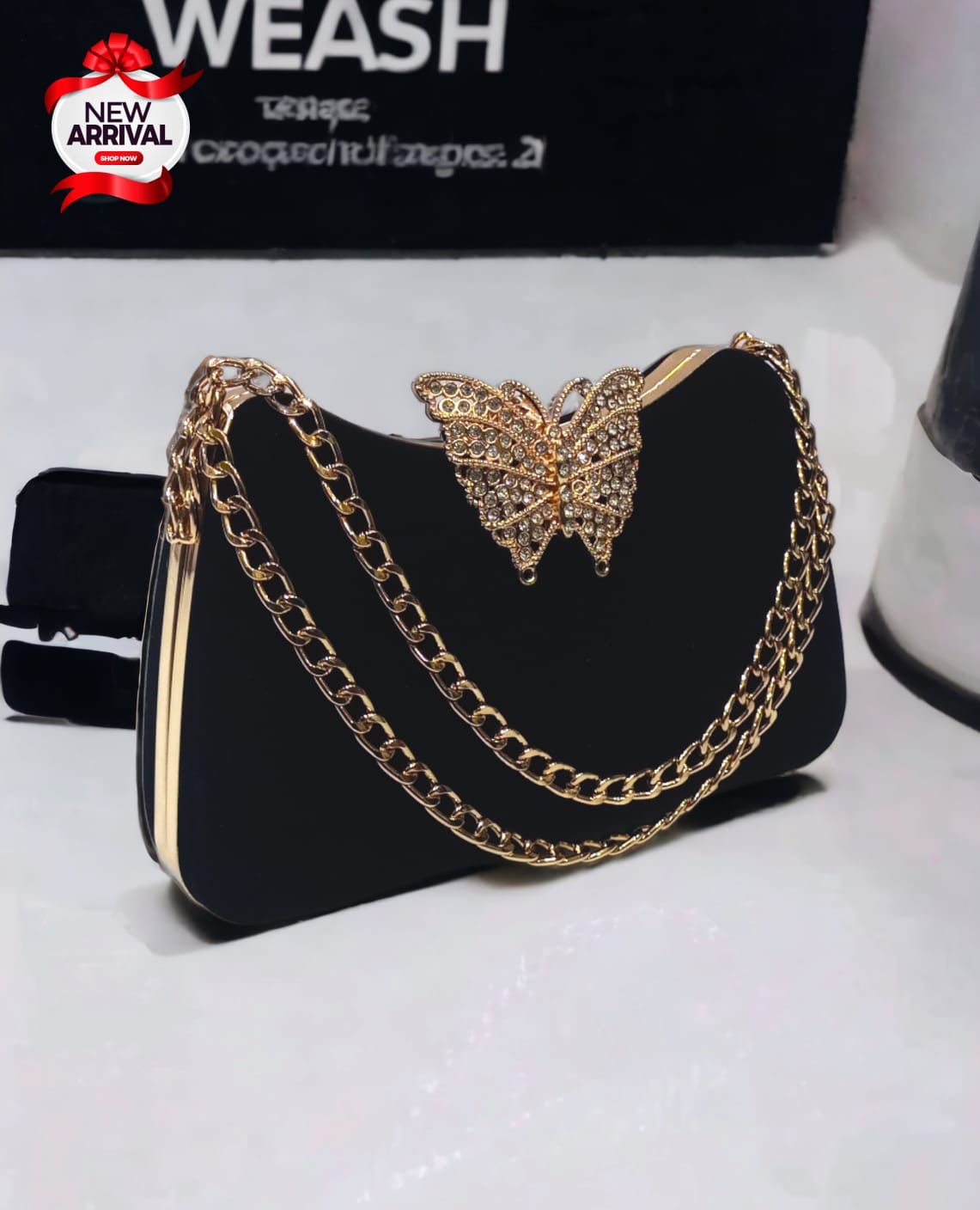 Bridal  Butterfly Velvet Clutch