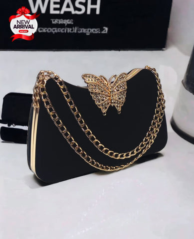 Bridal  Butterfly Velvet Clutch
