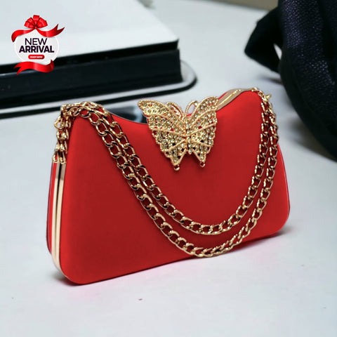 Bridal  Butterfly Velvet Clutch