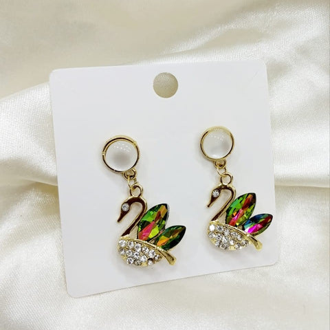 Colorful Swan Style Earrings