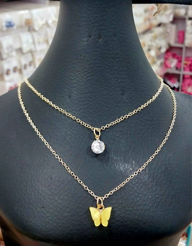 Double Layered Butterfly Pendant