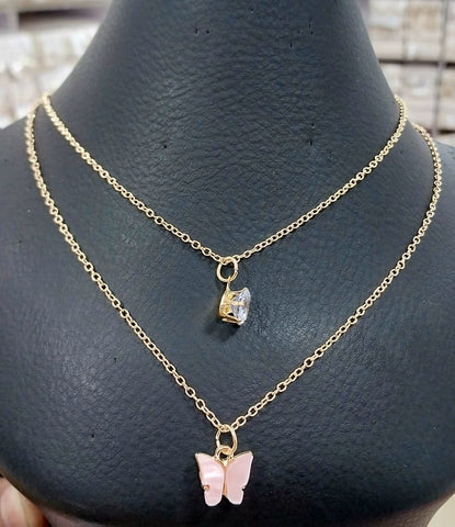 Double Layered Butterfly Pendant