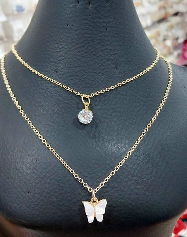 Double Layered Butterfly Pendant