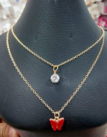 Double Layered Butterfly Pendant