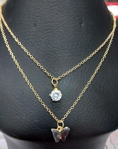 Double Layered Butterfly Pendant