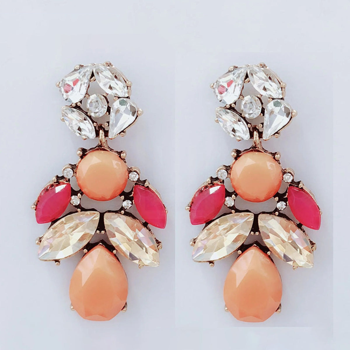 Wearables- Drop by Drop- Women Earrings- Orange