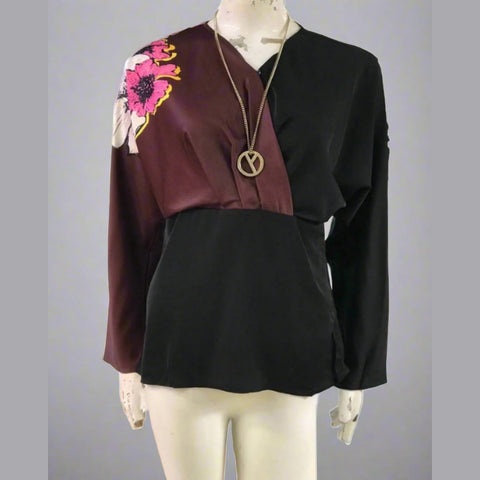 Flower Design Poly Georgette Tops