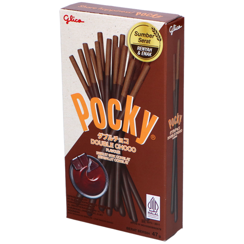 Glico Pocky Biscuit Stick Double Chocolate Flavor 12x10x47g.