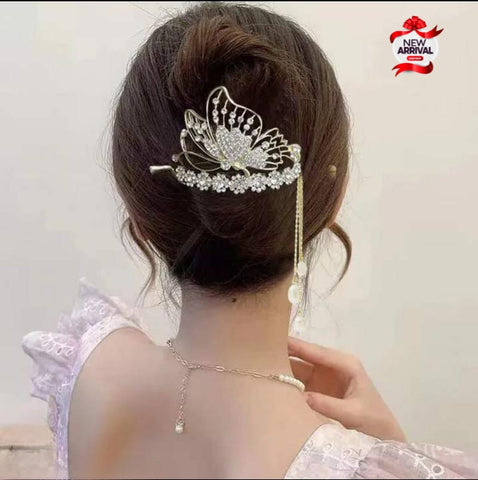 Butterfly Twist Peacock s Hair Clip
