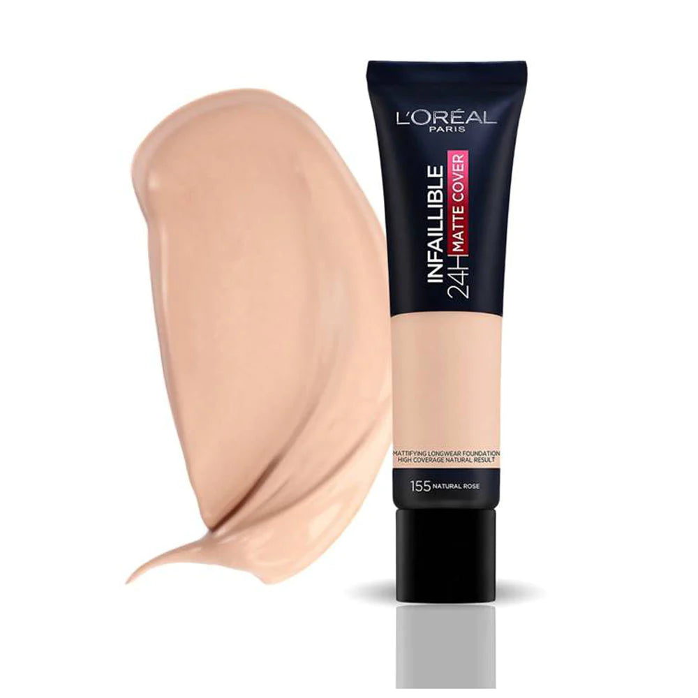 LOreal Paris Infallible 24H Matte Cover Liquid Foundation - 155 Natural Rose