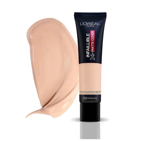 LOreal Paris Infallible 24H Matte Cover Liquid Foundation - 155 Natural Rose