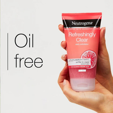 NEUTROGENA REFRESHINGLY CLEAR OIL FREE DAILY EXFOLIATOR 150ML