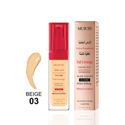 MUICIN - Nude Velvet Full Coverage Foundation - Maximum Smoothness