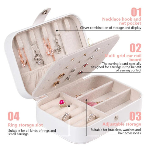 Home.Co - Double Layer Jewellery Box- White