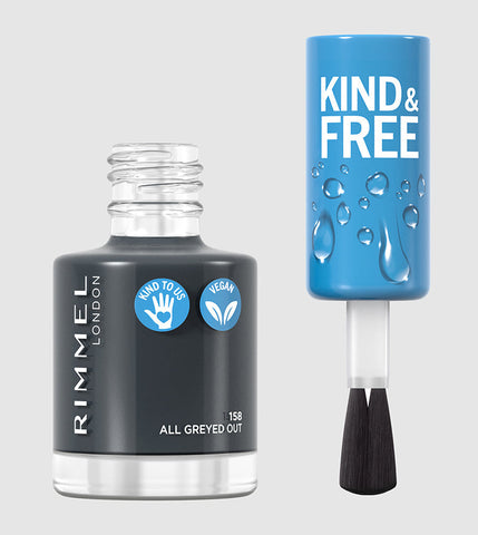 Rimmel- Kind & Free - Nail Polish - 158 All Greyed Out
