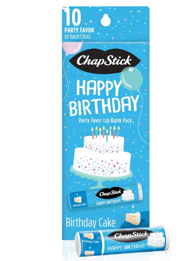 Chapstick Party Favor Lip Balm Gift Pack Happy Birthday 10 Sticks