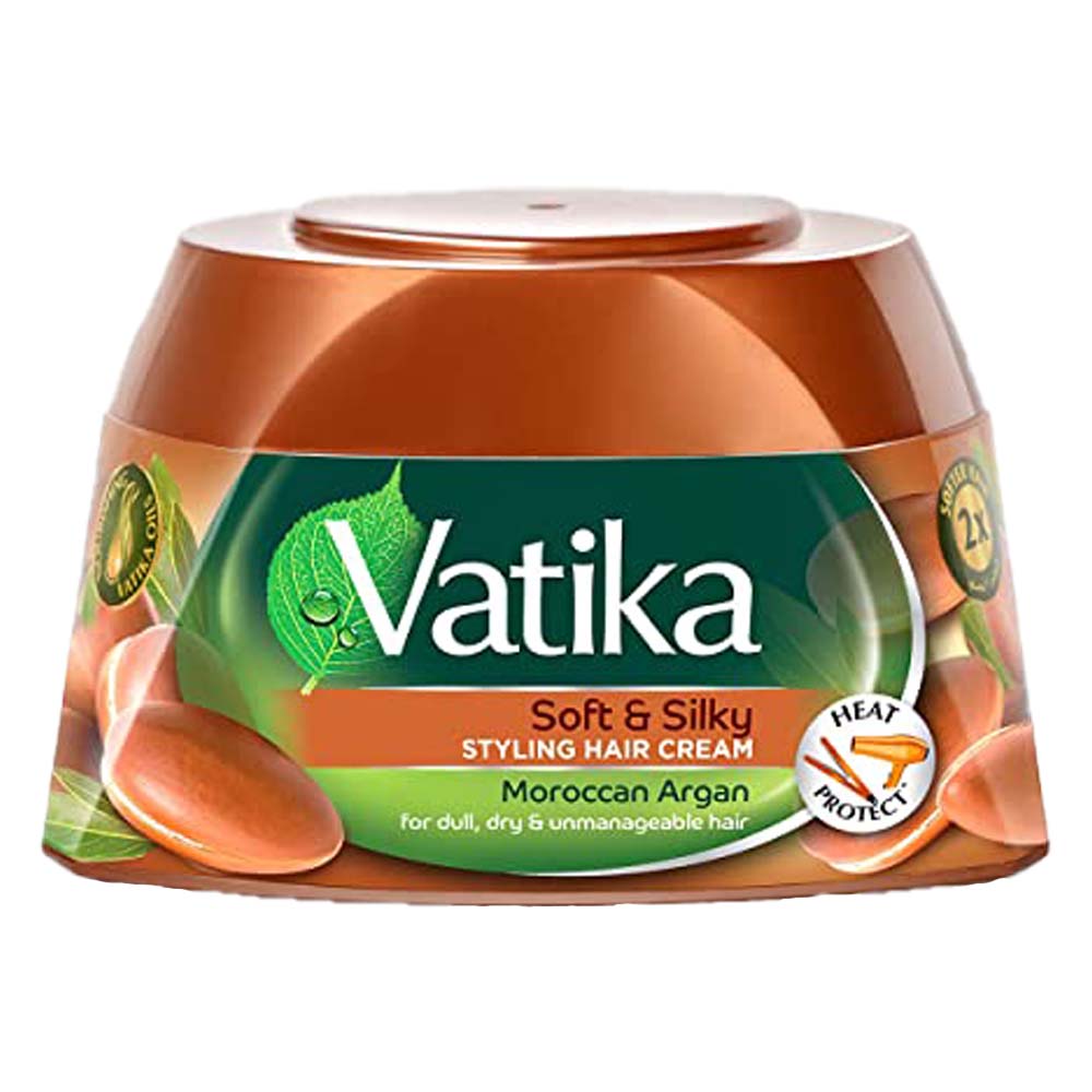 VATIKA STYLING HAIR CREAM SOFT & SILKY, MOROCCAN ARGAN 140ML