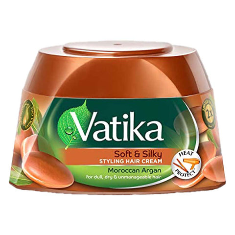 VATIKA STYLING HAIR CREAM SOFT & SILKY, MOROCCAN ARGAN 140ML
