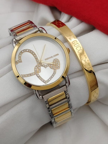 Michel Kors Portia Gold Heart Women’s Watch