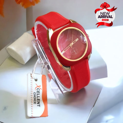 XCELLENT LADIES RUBBER STRAP WATCH