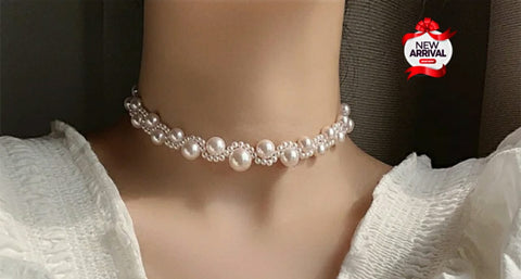 luxury Elegant fashion Beautiful White Pearl Necklace