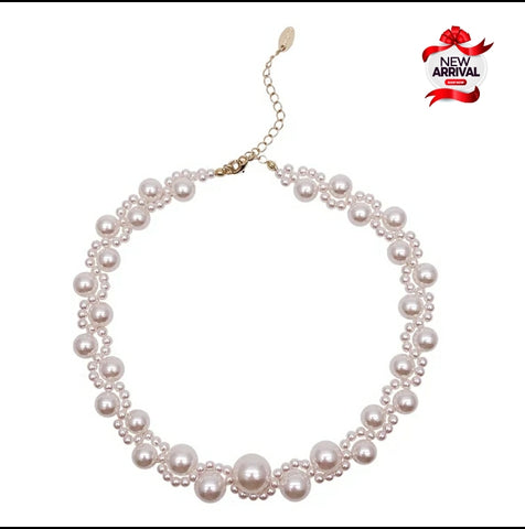 luxury Elegant fashion Beautiful White Pearl Necklace