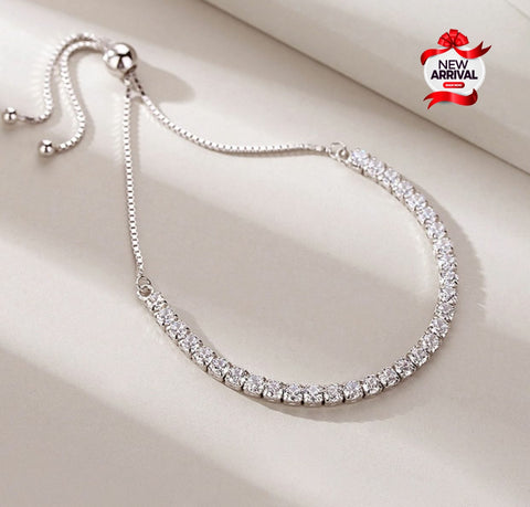 Classic Zircon Gold Silver Adjustable up & down style Bracelet