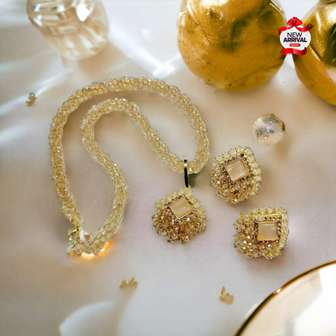 Beautiful Gold plated Fancy moti cute beeds Set