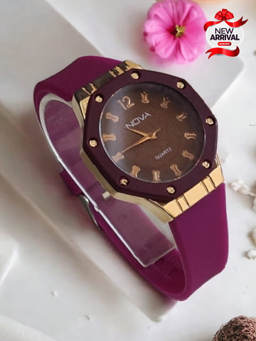Premium Ladies Rubber Strap Watch
