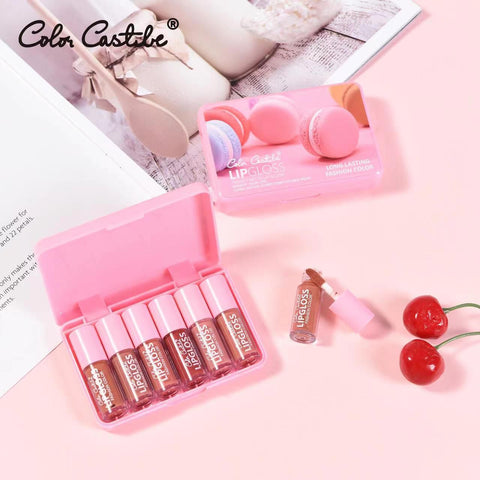 Color Castle Trending Long Lasting Lip Gloss Set of 6pc