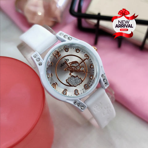 LADIES RUBBER STRAP WATCH
