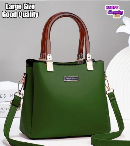 Charles & Keith High Quality Shoulder Bag  For Girls With Imported Acrylic Handle